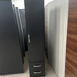 1 door wardrobe with 2 drawers black