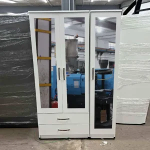 Elegant 3 door wardrobe with 2 Drawers and 3 mirrors