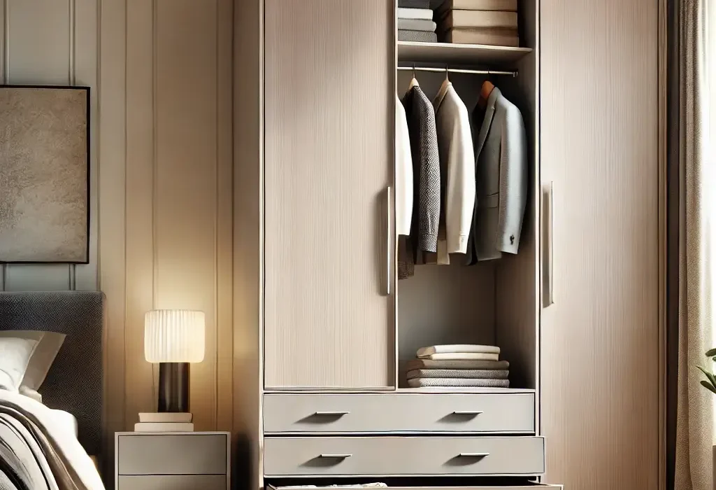 2-door wardrobe with 2 drawers