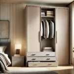 2-door wardrobe with 2 drawers